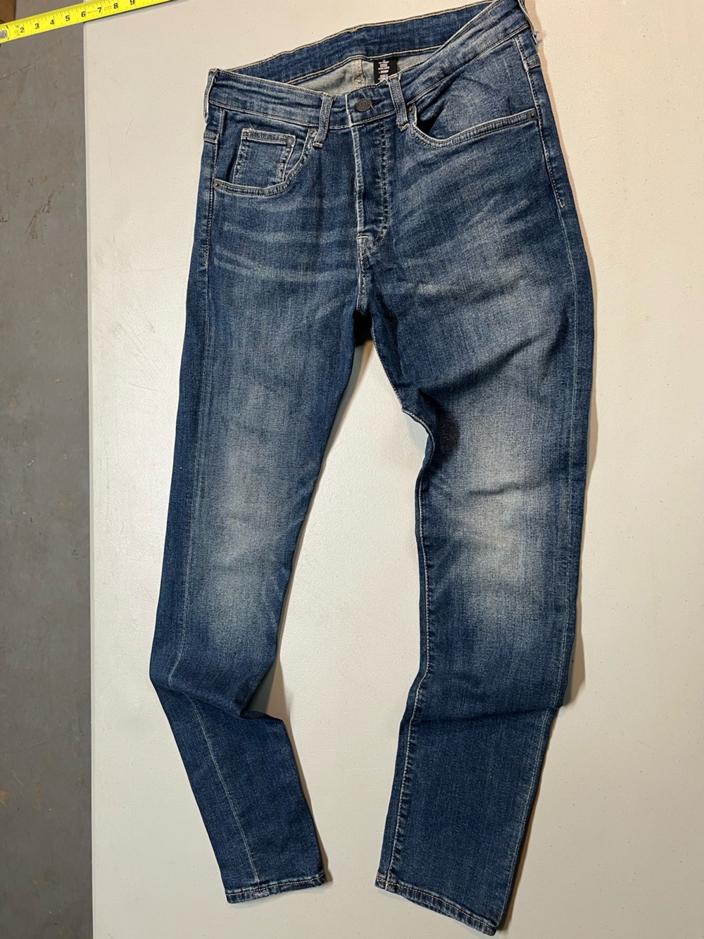H&M Skinny Coupe Men’s Jeans 32 Blue Stretch Denim Medium Wash